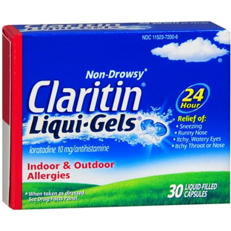 CLARITIN 24-Hour Allergy Liqui-Gels 30 ea (Pack of 4)