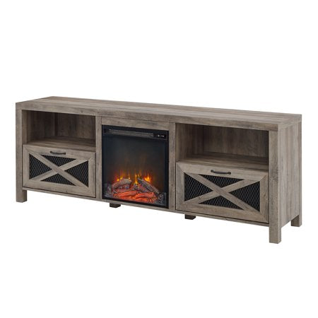 Manor Park Farmhouse Fireplace TV Stand for TVs up to 80", Grey WashGrey Wash,
