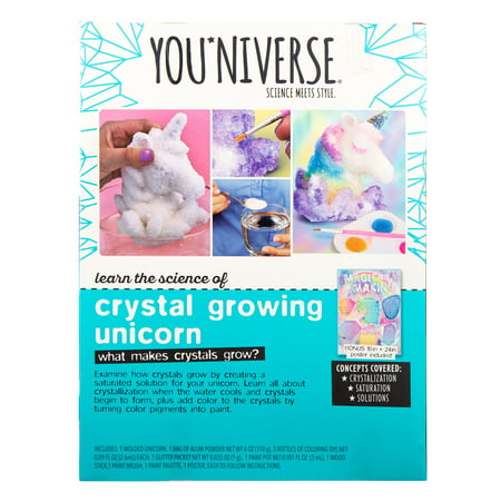 YOUniverse Crystal Growing Unicorn STEAM Activity Kit for Kids