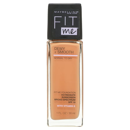 Maybelline Fit Me Dewy + Smooth Liquid Foundation Makeup with SPF 18, Sun Beige, 1 fl oz310 Sun Beige,