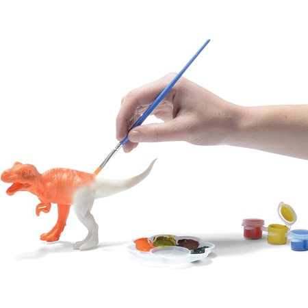 Prextex Dinosaur Painting Kit for Kids - Decorate Your Own Dinosaur Figurines 13-Piece Arts and Craft Activity Set for Boys and Girls Dinosaur Toys, Craft Kits, Kids Arts and Crafts, Dinosaur Craft