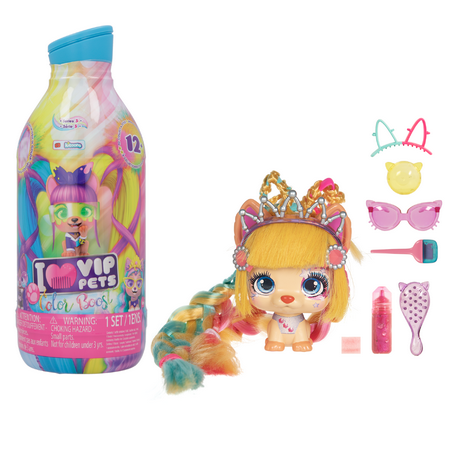 VIP Pets Colorboost - Includes Doll, 9 Surprises and 6 Accessories!