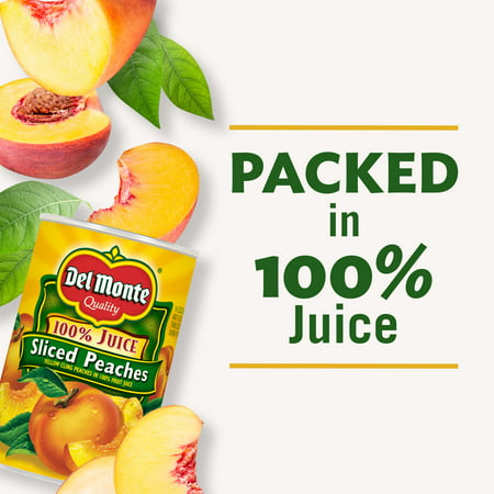 Del Monte Sliced Peaches, Canned Fruit, 15 oz Can