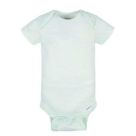 Gerber Baby Boys' Short Sleeve Onesies Bodysuits, 8-Pack, Blue Fox, 0-3 Months