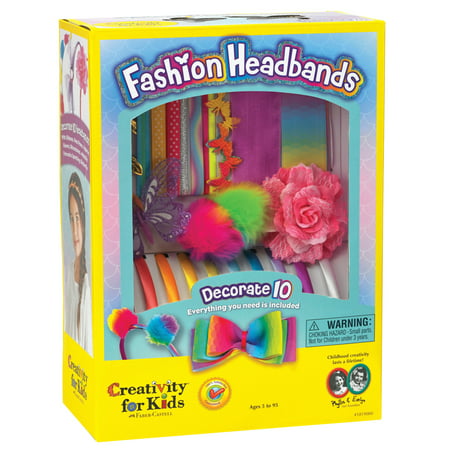 Creativity for Kids Fashion Headbands - Child, Beginner Craft Kit for Boys and Girls, One Size