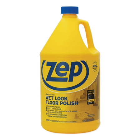 Zep Wet-Look Floor Polish 128 Ounces, Long Lasting Shine