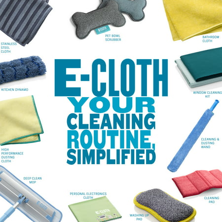 E-Cloth Home Cleaning Set, Premium Microfiber Household Cleaning Supplies, Washable & Reusable, 8 Piece Set