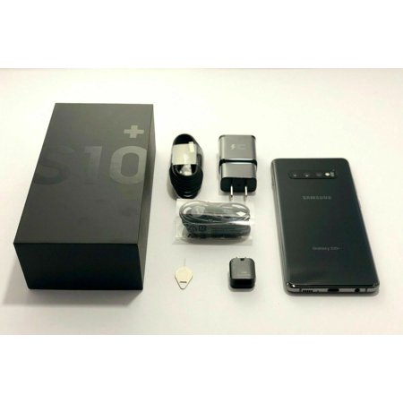 Samsung Galaxy S10+ Plus Factory Unlocked Android Cell Phone 128GB\512GB, Open Box Smartphone Excellent Condition, Verizon Unlocked AT&T T-Mobile - Black, Black