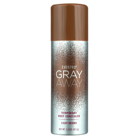 Everpro Gray Away Temporary Hair Color Root Concealer Spray, Light Brown, 1.5 oz