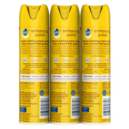 Pledge Lemon Enhancing Polish 9.7 Ounces, 3 count