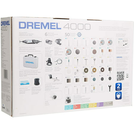 Dremel 4000-6/50 High Performance Rotary Tool Kit with Carrying Case, 6 Attachments, and 50 Accessories, Perfect for Routing, Cutting, Wood Carving