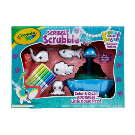 Crayola Scribble Scrubbie Ocean Lagoon, Animal Toy, Holiday Toys for Girls & Boys, Ages 3+