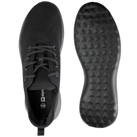 Alpine Swiss Mens Knit Fashion Sneakers Lightweight Athletic Walking Tennis ShoesBlack,
