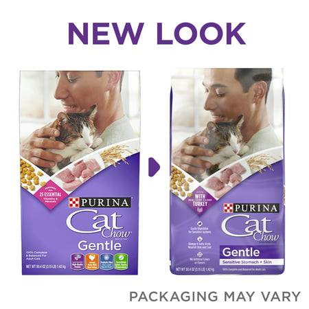 Purina Cat Chow Gentle Dry Cat Food, Sensitive Stomach + Skin, 6.3 lb. Bag, 6.3 lbs