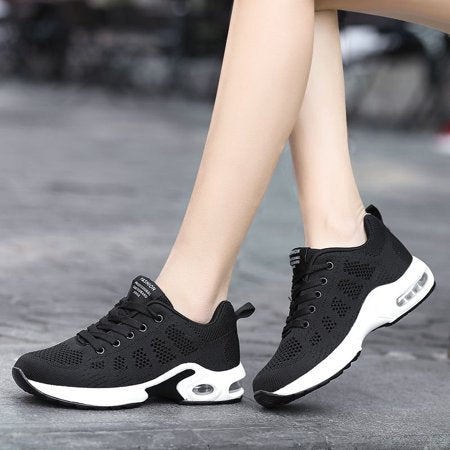 UMYOGO Womens Walking Sneakers Breath Mesh Athletic Running ShoesBlack,