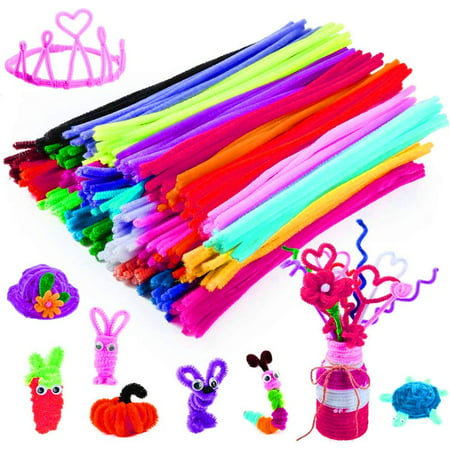 SSAWCasa 1000 Pcs Pipe Cleaners Crafts for Kids DIY Arts,Women Home/Office Decorations, 6mm x 12inch, 30 Assorted Rainbow Colors, Colors Random