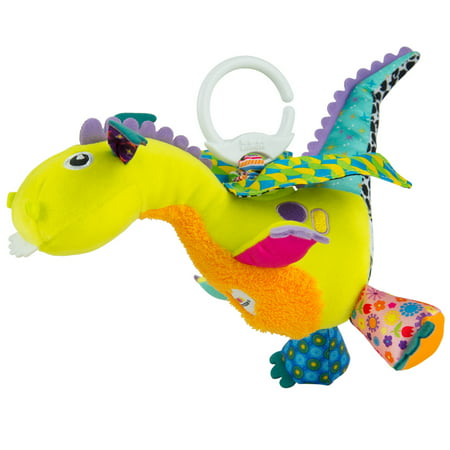 Lamaze Clip & Go Flip Flap Dragon Interactive Infant Toy, Baby Car Seat Toy, Plush Stroller Toy