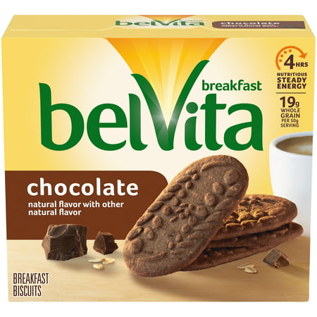 belVita Chocolate Breakfast Biscuits, 5 Packs (4 Biscuits Per Pack)