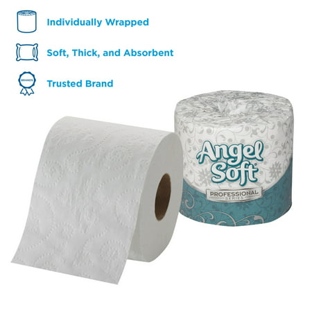 Angel Soft Professional Series Embossed Toilet Paper by GP Pro, White, 80/Carton