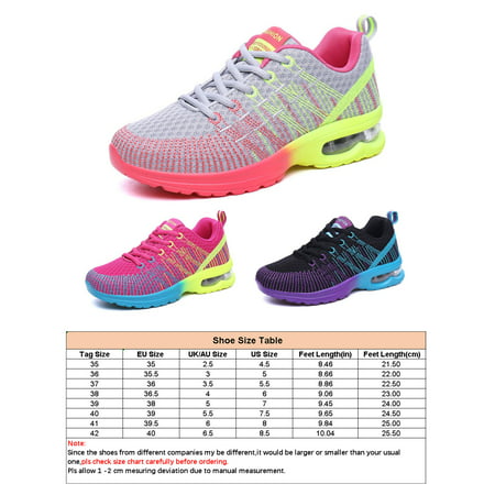 UKAP Women's Air Cushion Athletic Sneakers Sport Walking Breathable Running Shoes GymBlack Purple,