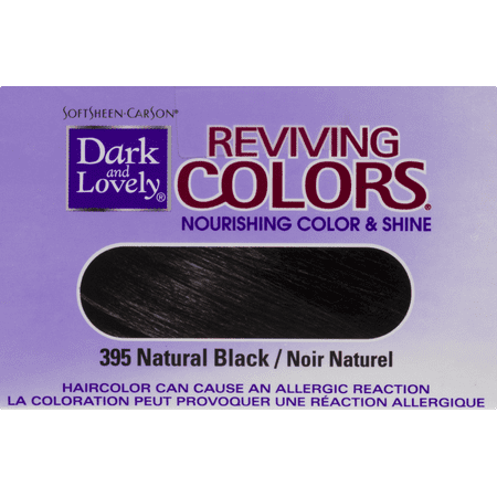 Softsheen-Carson Dark and Lovely Semi Permanent Hair Color, Reviving Colors Nourishing Color & Shine, Natural Black 395Natural Black 395,