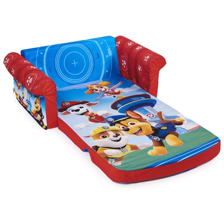 Marshmallow Furniture, Children's 2-in-1 Flip Open Foam Sofa, PAW Patrol, by Spin Master, Multicolor, Paw Patrol 2