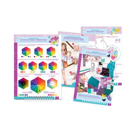 Fashion Design Sketchbook: Blooming Creativity, Kids Fashion Craft Kit