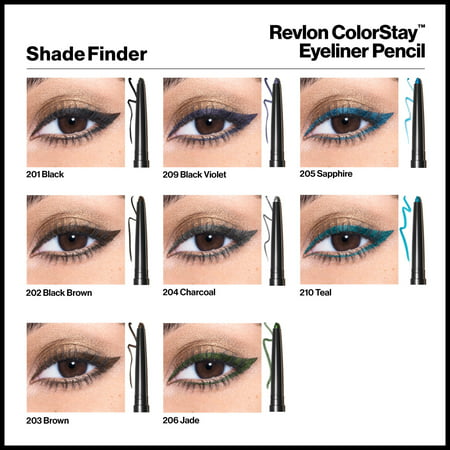 Revlon ColorStay Eyeliner Pencil, 201 Black, 2 PackBlack,