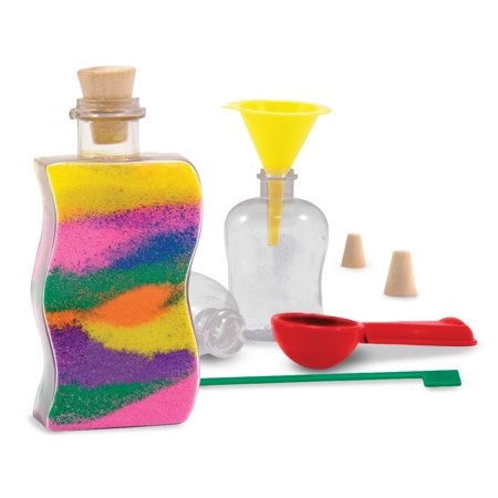 Melissa & Doug Created by Me! Sand Art Bottles Craft Kit: 3 Bottles, 6 Bags of Colored Sand, Design Tool
