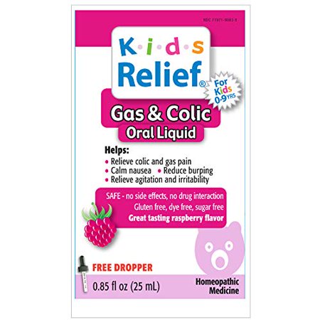 Homeolab USA Kids Relief Gas & Colic Oral Liquid - Raspberry Flavor