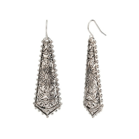 The Pioneer Woman Antique Silver Textured Trio Earrings