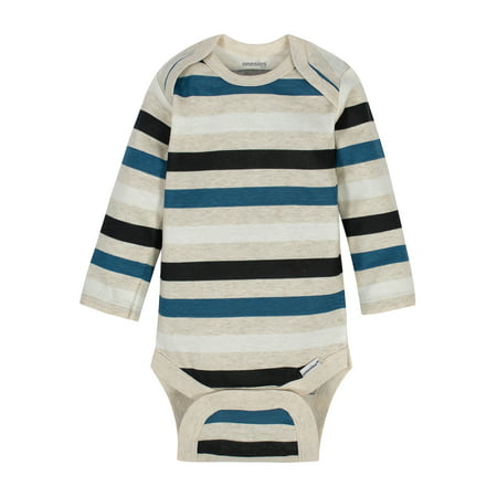 Onesies Brand Baby Boy Long Sleeve Bodysuits Set, 6-Pack, TIGER, 3-6 Months