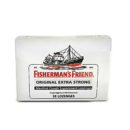 6 Pack Fisherman's Friend Original Extra Strong Menthol 38 Lozenges Each