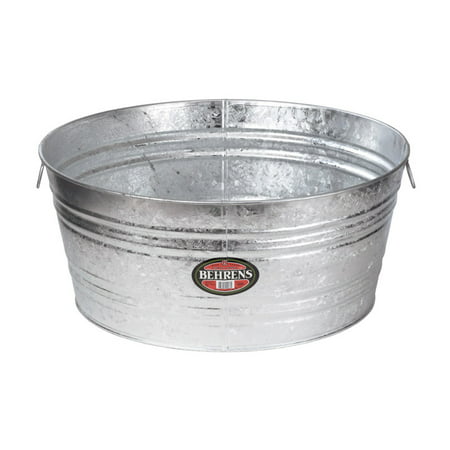 Behrens 11 gal. Steel Tub Round, 10.5" H x 20.5" W x 20.5" D