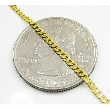 Orostar 10K Yellow Gold 2.5mm Curb Chain Necklace| Size 16 - 30 inches, 20"