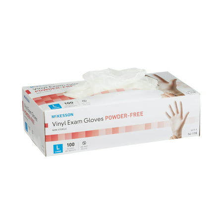 McKesson Exam Glove Powder Free LARGE 14-118 100 per Box, L