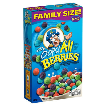 Cap'n Crunch Cereal Oops All Berries Cereal, 16.9 oz