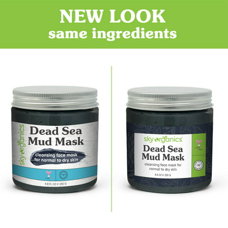 Sky Organics Dead Sea Mud Mask for Face to Detoxify and Cleanse, 8.8 fl oz