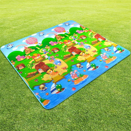Aunavey Baby Play Mat 71 x 47 inches Extra Large Baby Crawling Play Mat Floor Play Mat Game Mat 0.2-Inch Thick, Multicolor, 71" x 47"