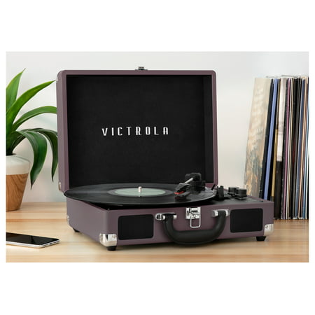 Victrola Journey Bluetooth Suitcase Record Player with 3-Speed Turntable, Magenta