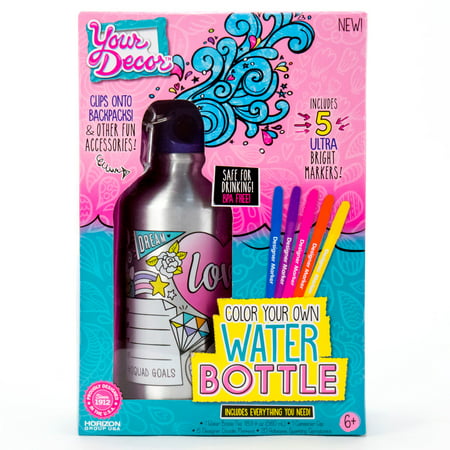 Your Decor Color Your Own Water Bottle Kit