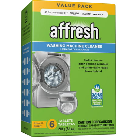 Affresh Washer Machine Cleaner, Whiite , 6-Tablets, 8.4 oz - W10501250