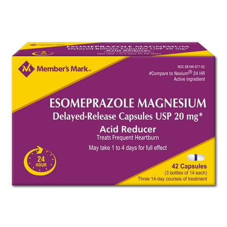 MM Release Heartburn Relief Capsules Esomeprazole Magnesium Acid Reducer (20mg, 42 ct.)