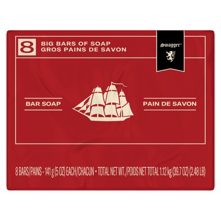 Old Spice Red Collection Mens Bar Soap, Swagger Scent, 5 oz, 8 Ct, 5.0 oz