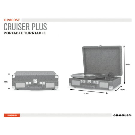 Crosley Cruiser Plus Turntable with BluetoothBlack,