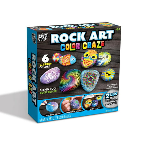 Rock Art Color Craze DIY Craft Kit | Includes 2 lbs of Premium Rock