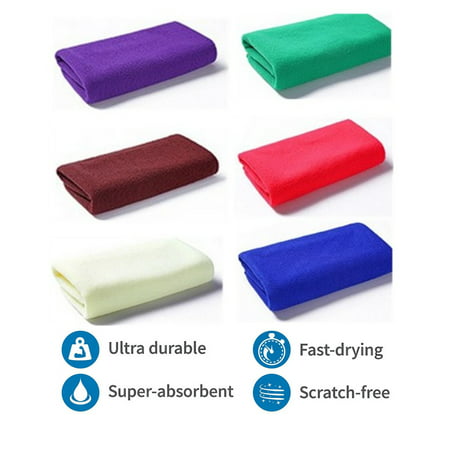6 Pack Microfiber Cleaning Towels Dust Rag Cleaning Rag Car Cleaning Cloths Washable Reusable Household Cleaning cloths for House Furniture Table Kitchen Dish Window Glasses (Random color)