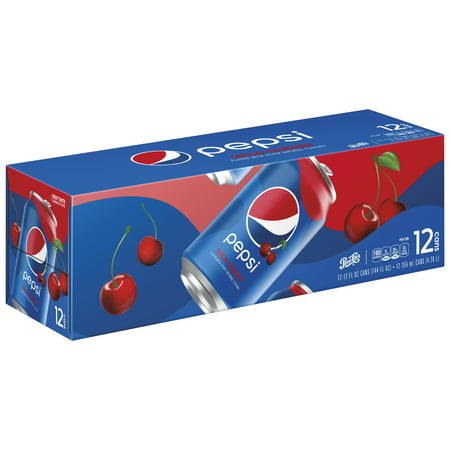 Pepsi Cola Wild Cherry Soda Pop, 12 oz, 12 Pack Cans