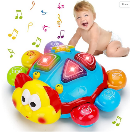 Baby Toys 6-12 Months, Musical Ladybug Crawling Toys, Light & Sound, Educational Learning Toys, Toddler Toys for 12-24 Months