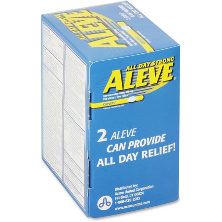 Aleve, ACM90010, Pain Reliever Tablets, 50 / Box